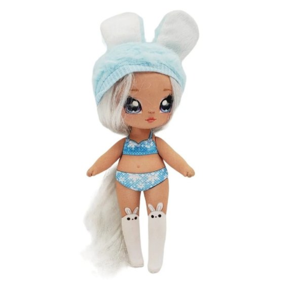 Na Na Na! Surprise ASPEN FLUFF Series Fashion Doll Blue Bunny Long White Hair 8"